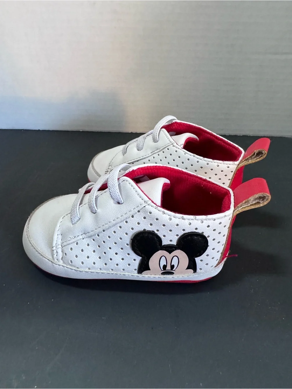 Disney Baby Mickey Mouse Perforated White Infant Sneakers